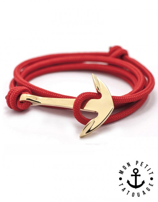 bracelet-corde-ancre-marine-rouge-or-510