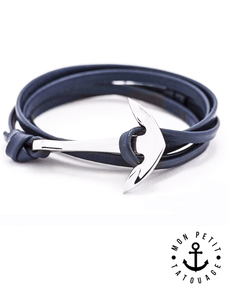 bracelet-ancre-marine-cuir-argent-bleu