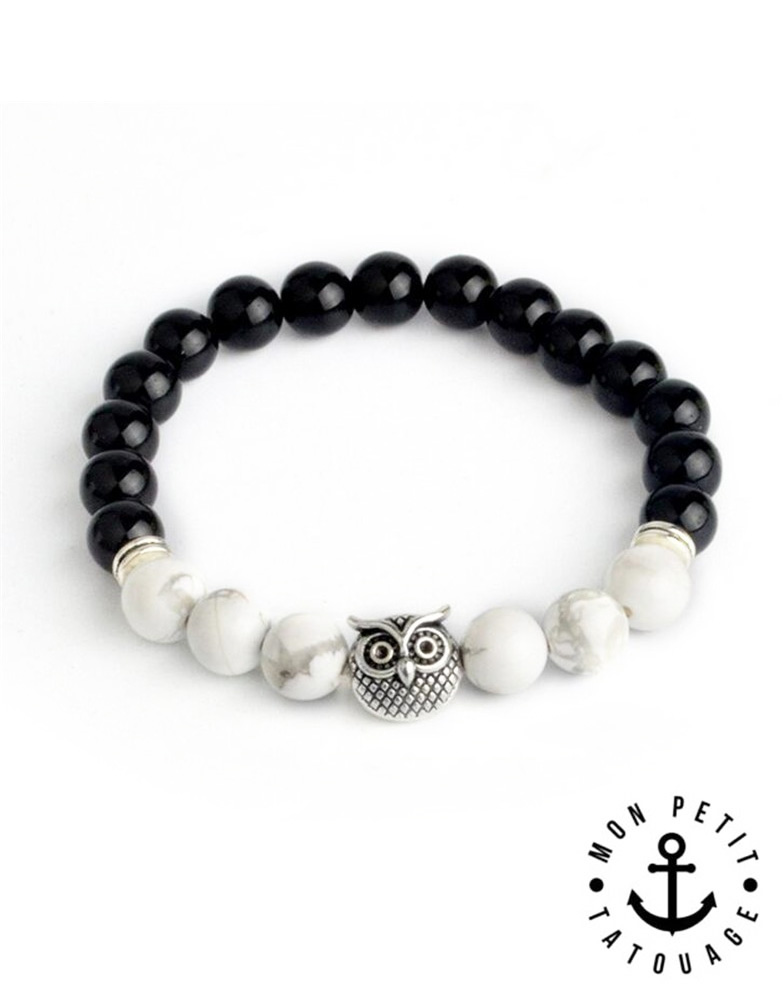 bracelet-pierres-chuette-noir-argent