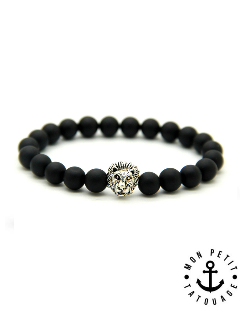 bracelet-pierres-tete-de-lion-argent-noir