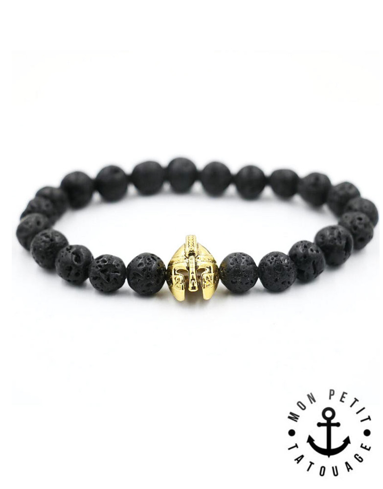 bracelet-spartiate-noir-or