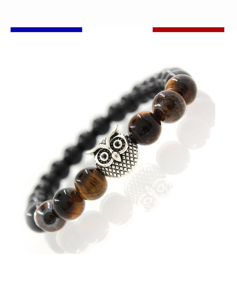 bracelet-pierres-chuette-marron-argent