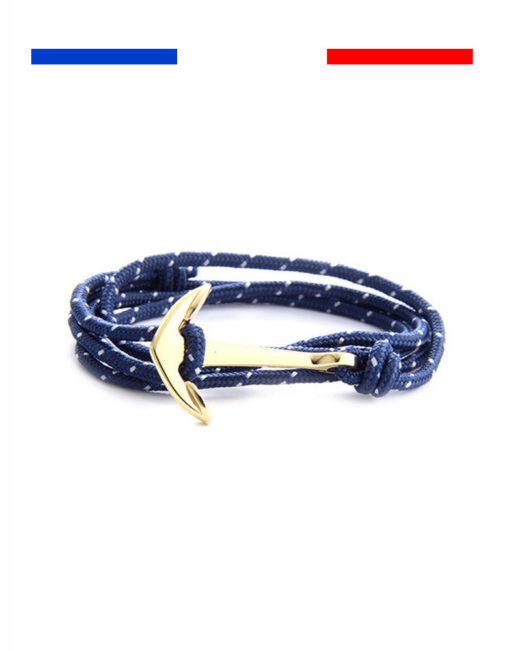 Bracelet ancre bleu navy pour enfant - Monzémaré Authentique