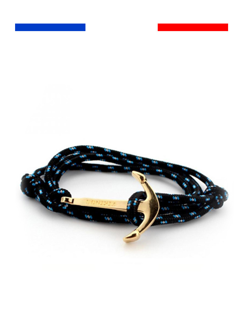 bracelet-corde-ancre-marine-noir-bleu-blanc-or-vikings
