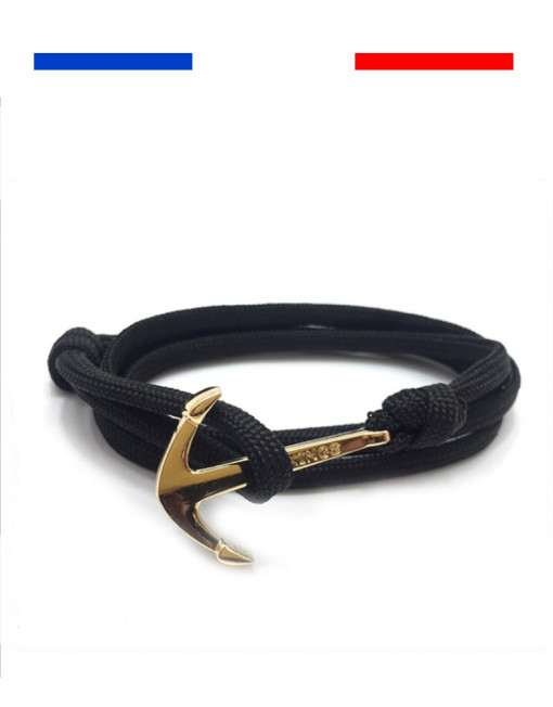 bracelet-corde-ancre-marine-noir-or-viki