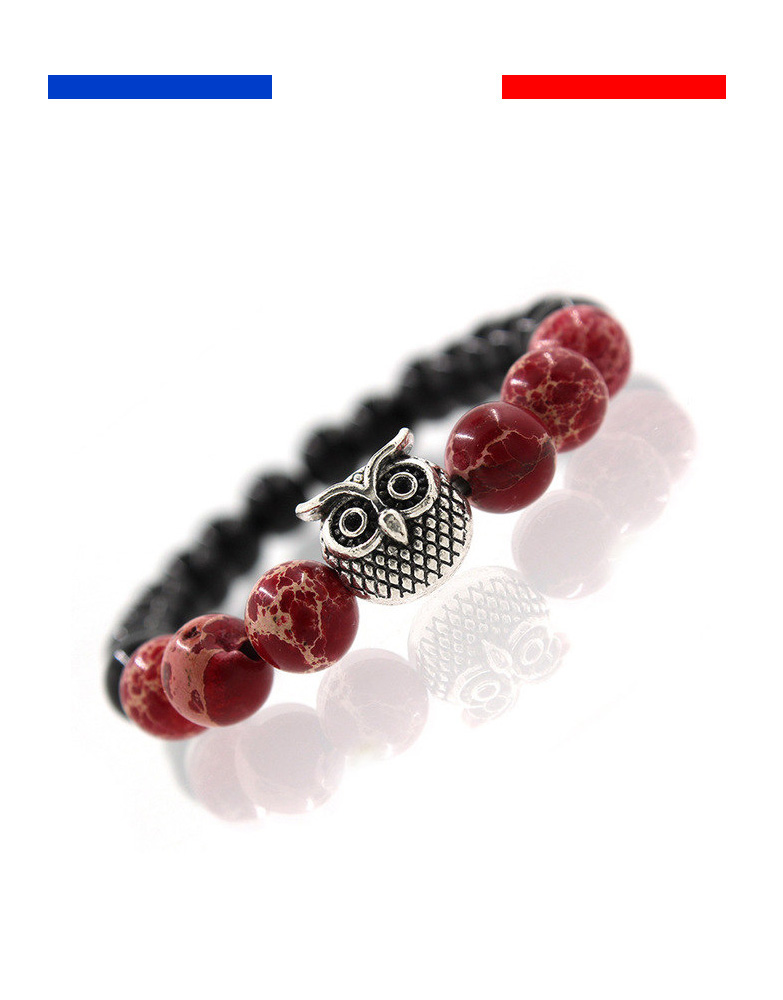 bracelet-pierres-chuette-rouge-argent