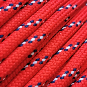 Corde – Rouge moucheté bleu et blanc