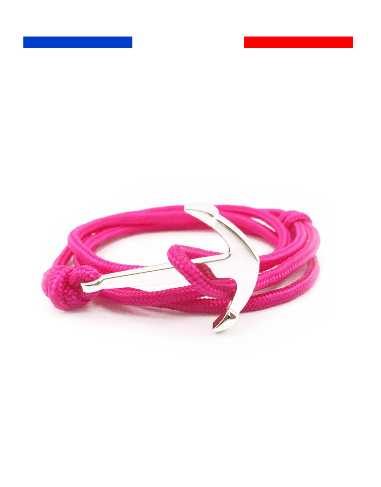bracelet-ancre-marine-rose-argent-premium