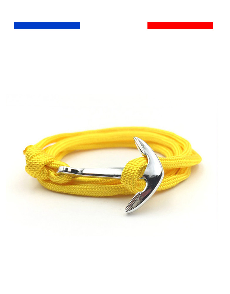 bracelet-corde-ancre-marine-jaune-argent